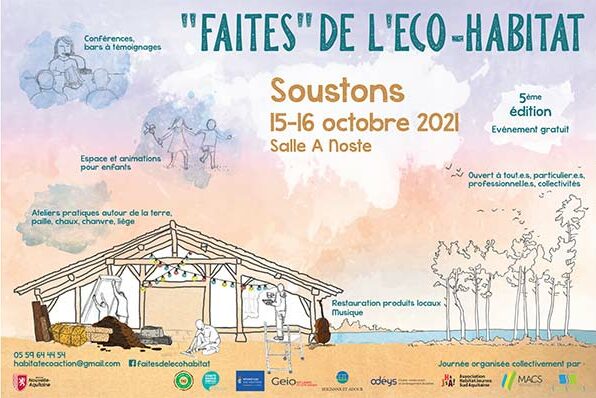 « Faites » de l’éco-habitat 15&16 octobre 2021 à Soustons